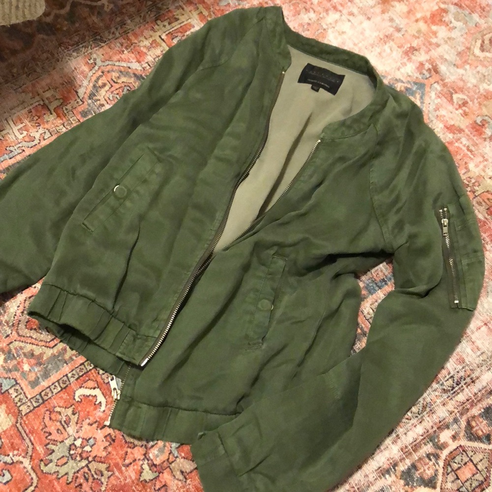 Sanctuary XS green bomber jacket